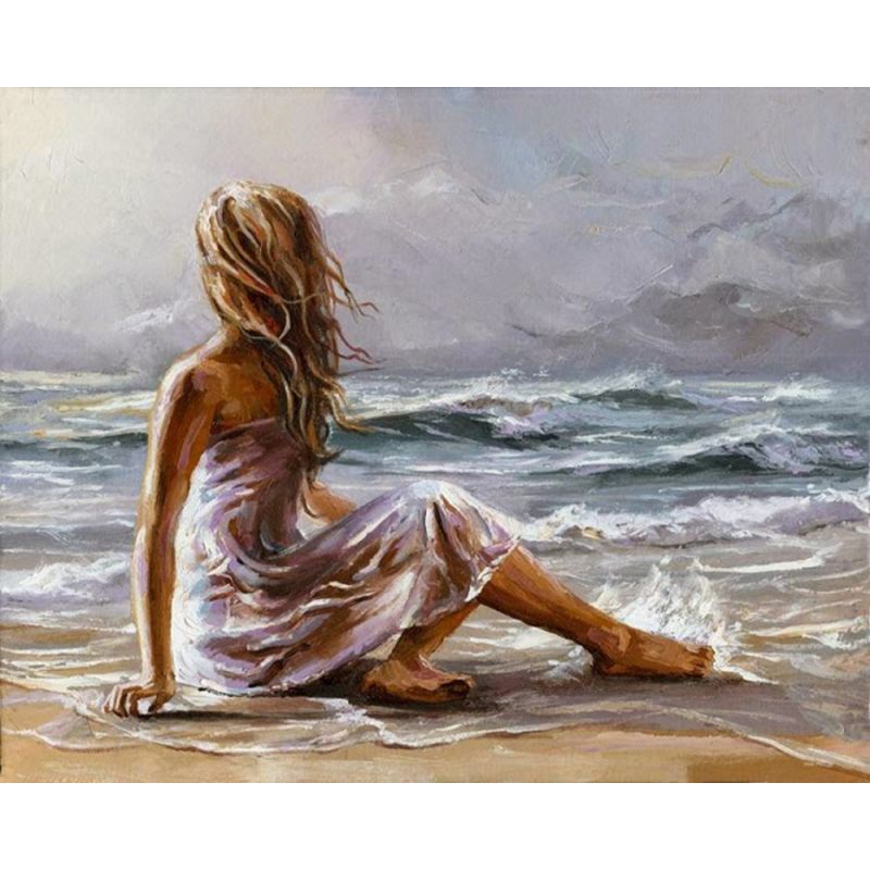 Frau am Strand