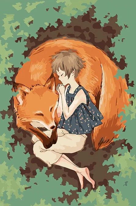 Frau mit Fuchs