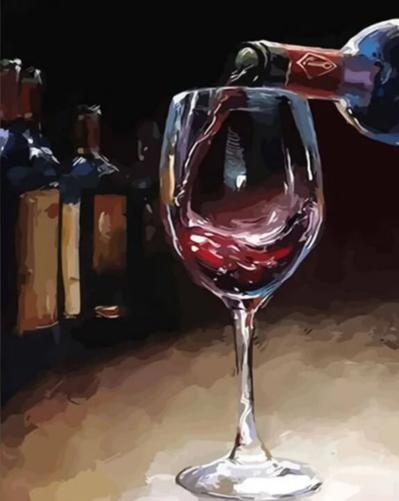 Wein mit Glas