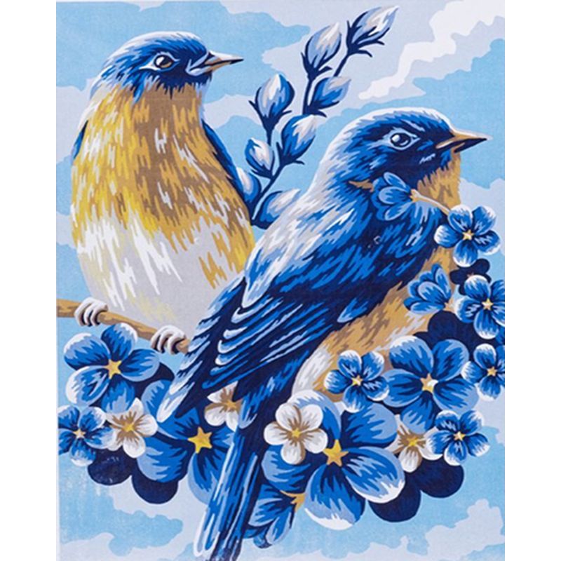 Vögel mit Blumen
