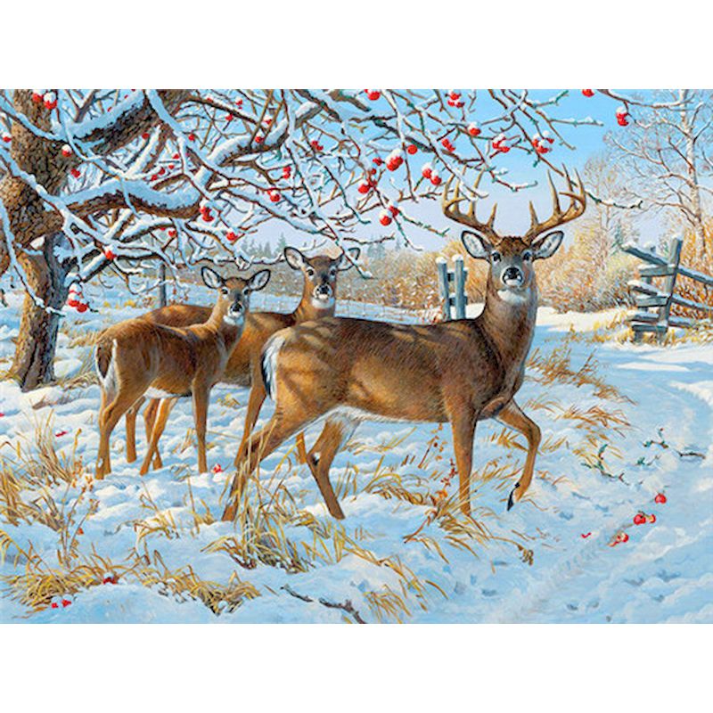 Hirsche im Schnee