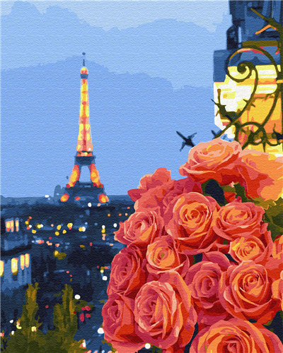 Rosen mit Eiffelturm