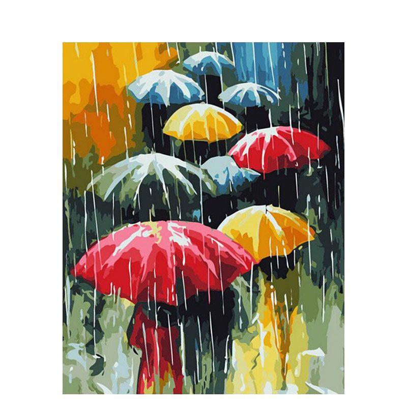 Farbige Regenschirme