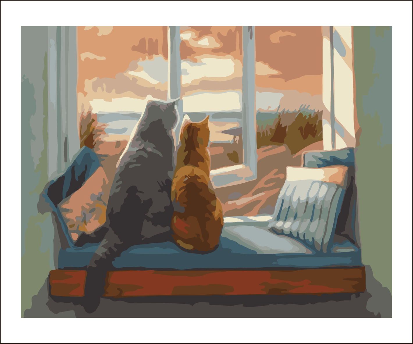 Katzen am Fenster