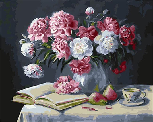 Blumenstrauss mit Buch