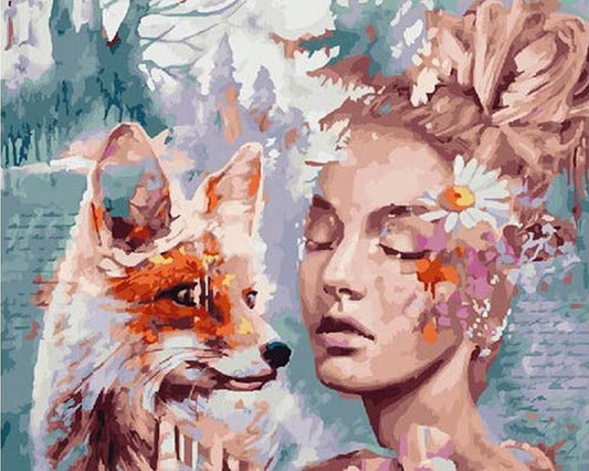 Frau mit Fuchs