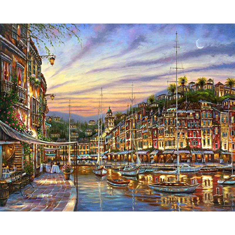 Diamond painting - VERLASSENES BOOT UND MILCHSTRAßE